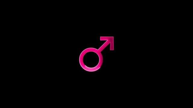 gender symbol icon Male, female, both. Gender neutral sign.The male icon. Man symbol.The male symbol in neon over black background.