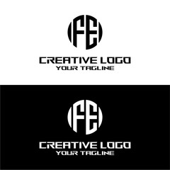 creative letter logo fe design vector