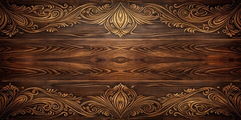 Obraz premium A rich, dark wood background setting with intricate grain patterns and a sense of sophistication , wood, texture, dark