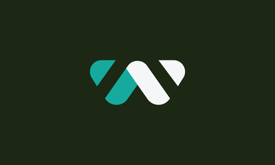 Letter W or VV minimalistic monogram logo design
