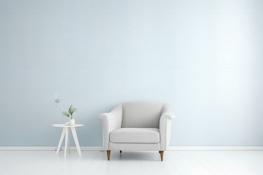 green armchair in a room