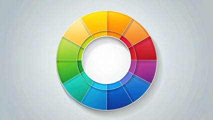 Obraz premium Circle chart infographics with colorful sections displaying data and statistics, infographic, circle, chart