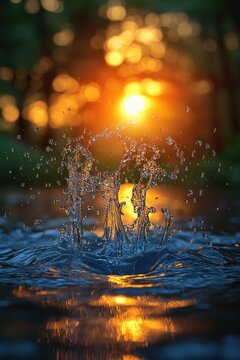 Bodekessel Kettle Hole River Gorge Harz Mountains Flowing Water Abstract Art