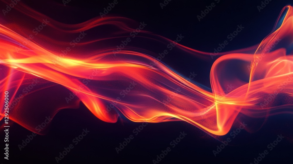 Aufkleber glowing gas swirls create dynamic energy flow in dark atmosphere showcasing abstract patterns. gener