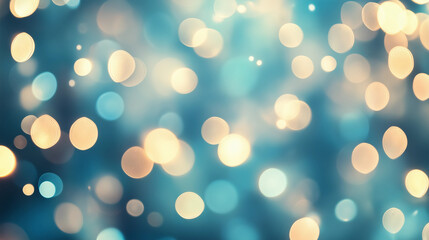 Abstract Bokeh Light Blue Background
