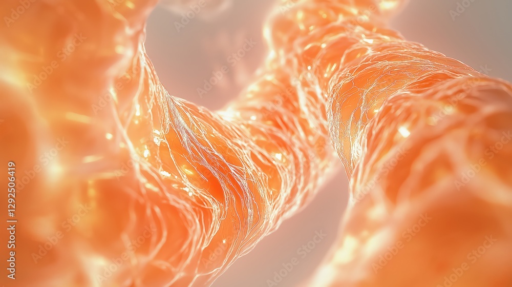 Poster abstract orange and white flowing forms intertwine dynamic energy a visual representation of interw