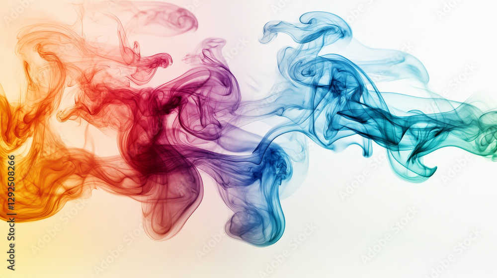 Poster abstract vector colorful background with transparent smoke