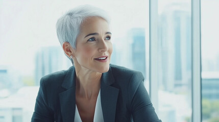 Confident Senior Businesswoman in Office
