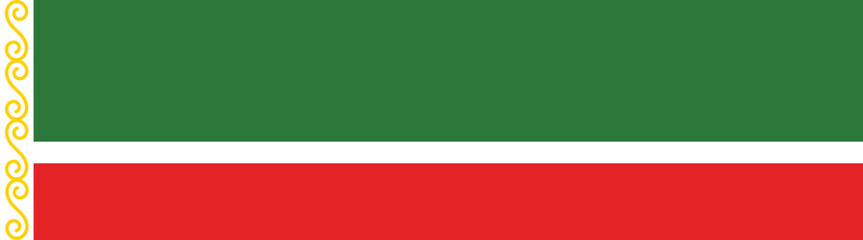 Obraz premium Chechnya flag long banner digital vector illustration