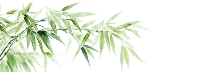 Fototapeta premium Watercolor Bamboo Tree 