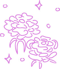 vector illustration twin flower