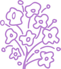 vector illustration of a set of abstract flower