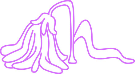 vector illustration withered flower