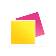square icon, paper sign, colored flat vector. modern and minimalist design