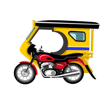 Philippine Traditional Public Utility Vehicle Tricycle