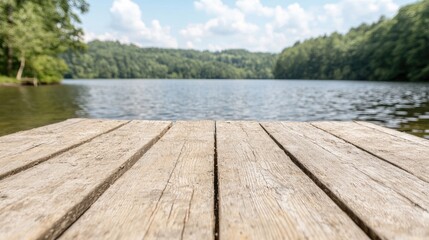 Wooden dock lake summer nature calm background