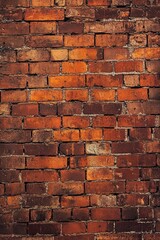 Obraz premium Aged brick texture: weathered surface, cracked masonry details, rustic wall pattern, historic charm, uneven surface tones, distressed structure, timeworn character, vintage appeal.