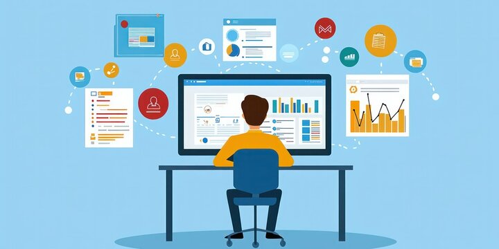 A young entrepreneur learning digital marketing strategies through an online masterclass – Business knowledge expansion