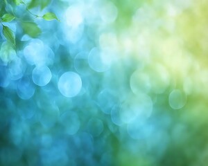Fototapeta premium Spring leaves bokeh background