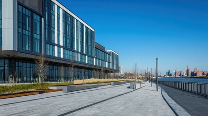 Modern Waterfront Office Building in NYC