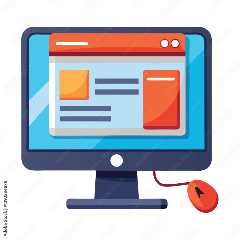 Poster digital workspace featuring a computer with a webpage displayed during a virtual meeting setting