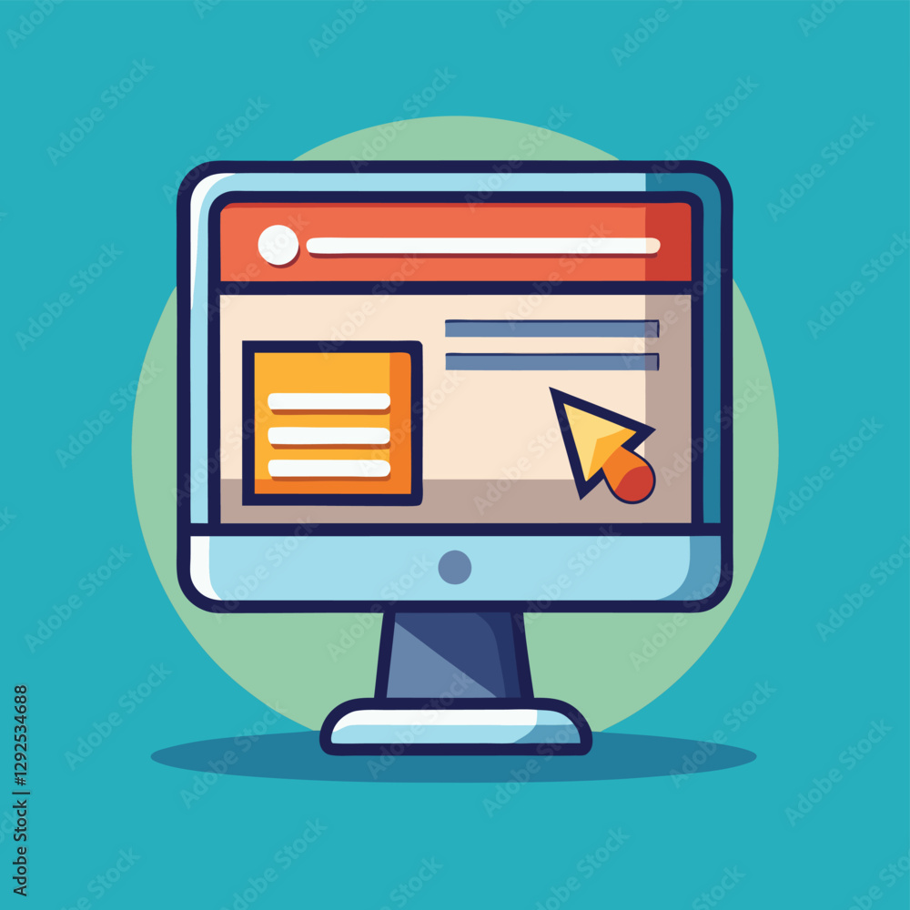 Poster digital workspace featuring a computer with a webpage displayed during a virtual meeting setting