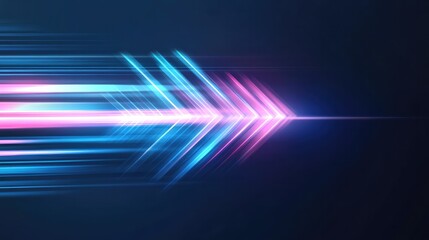 Abstract Arrow-Speed Motion Background with Blue and Pink Glowing Light Effects 