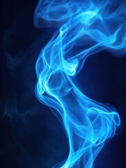 Fototapeta premium Bright blue gas flame in close up detail against a dark background showcasing vibrant energy. Generative AI