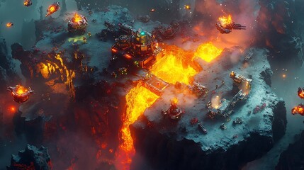 Infernal Volcanic Outpost Under Siege