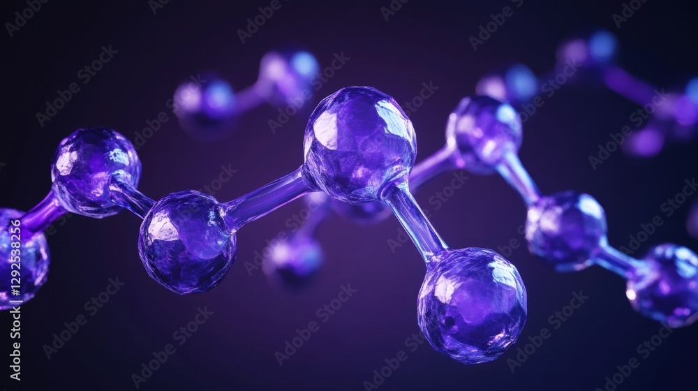 Aufkleber Exploration of botulinum toxin molecules through advanced abstract 3D rendering techniques. Generative AI