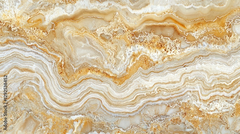 Poster elegant travertine tile floor with natural patterns, used for creating stylish and luxurious interio