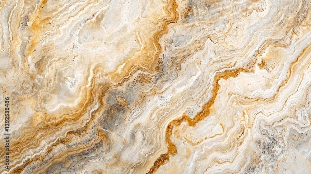 Poster elegant travertine tile floor with natural patterns, used for creating stylish and luxurious interio