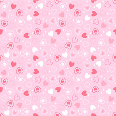 seamless background with hearts