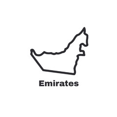 A map of the country of Emirates