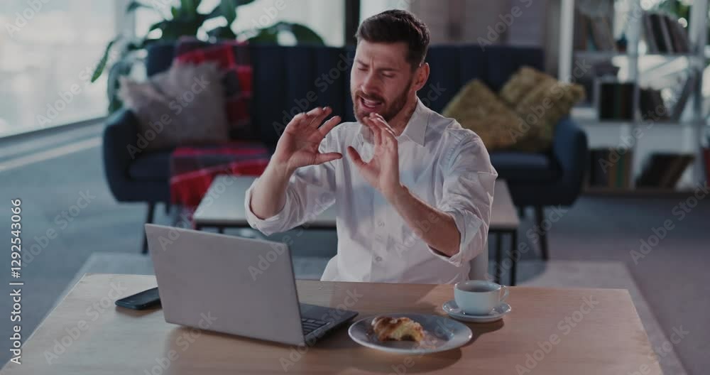 Poster an engaged professional thriving in a remote working environment for optimal productivity