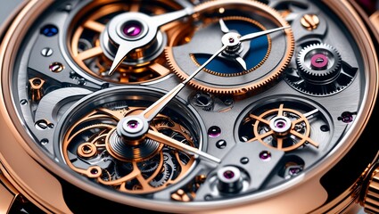 Intricate details of a luxury watch mechanism