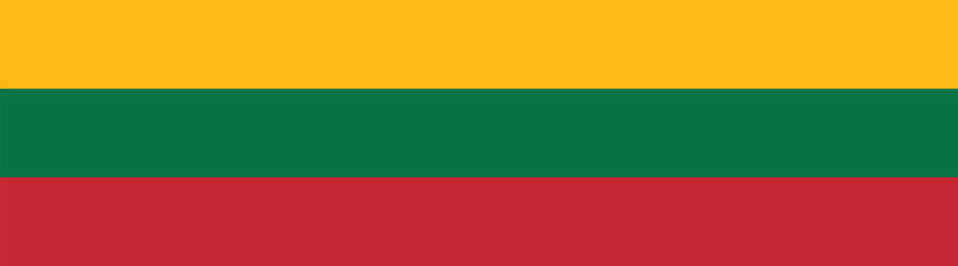 Obraz premium Lithuania flag long banner digital vector illustration