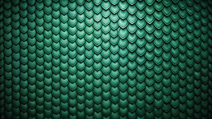 Intricate Green Scaled Pattern Background Texture Ideal for Design Projects and Artistic Endeavors