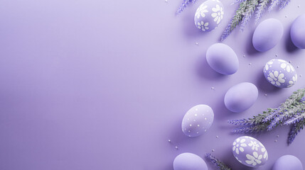 Happy easter! Colourful Easter eggs on pastel background. Decoration concept for greetings and presents on Easter Day celebrate time.