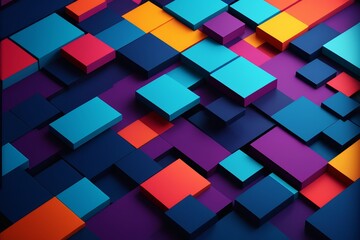 a close up of a bunch of colorful blocks on a purple background