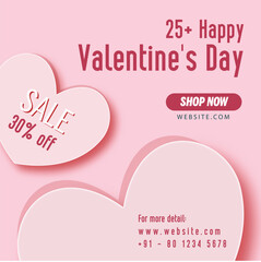 Valentine heart boxes sale off template
