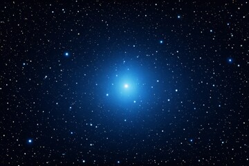 arafed image of a bright blue star in the middle of a dark blue sky