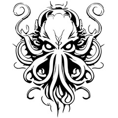 Octopus monster silhouette © Breck