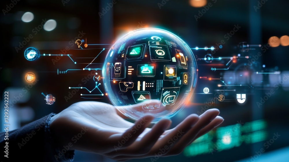 Poster emerging digital technologies transforming communication and connectivity global innovation hub info