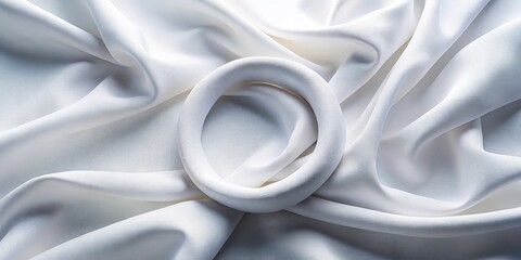 Soft White Geometric Cloth Loop Background for Minimalist Designs, Ideal for Creative Projects, Presentations, and Digital Art with Ample Copy Space