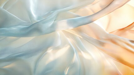 Obraz premium Abstract Draped Pastel Silk Fabric Texture Background