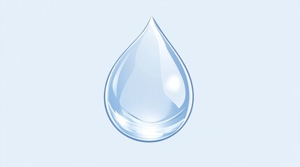 Fototapeta premium Water drop graphic on light background