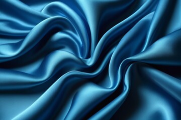 Fototapeta premium a close up of a blue silk fabric with a very large wave