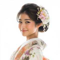 Beautiful Lady wearing  Chinese traditional dress  