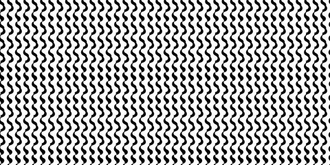 Stylized black and white zigzag pattern with curved lines